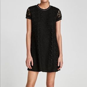 Zara lace star dress sz S black